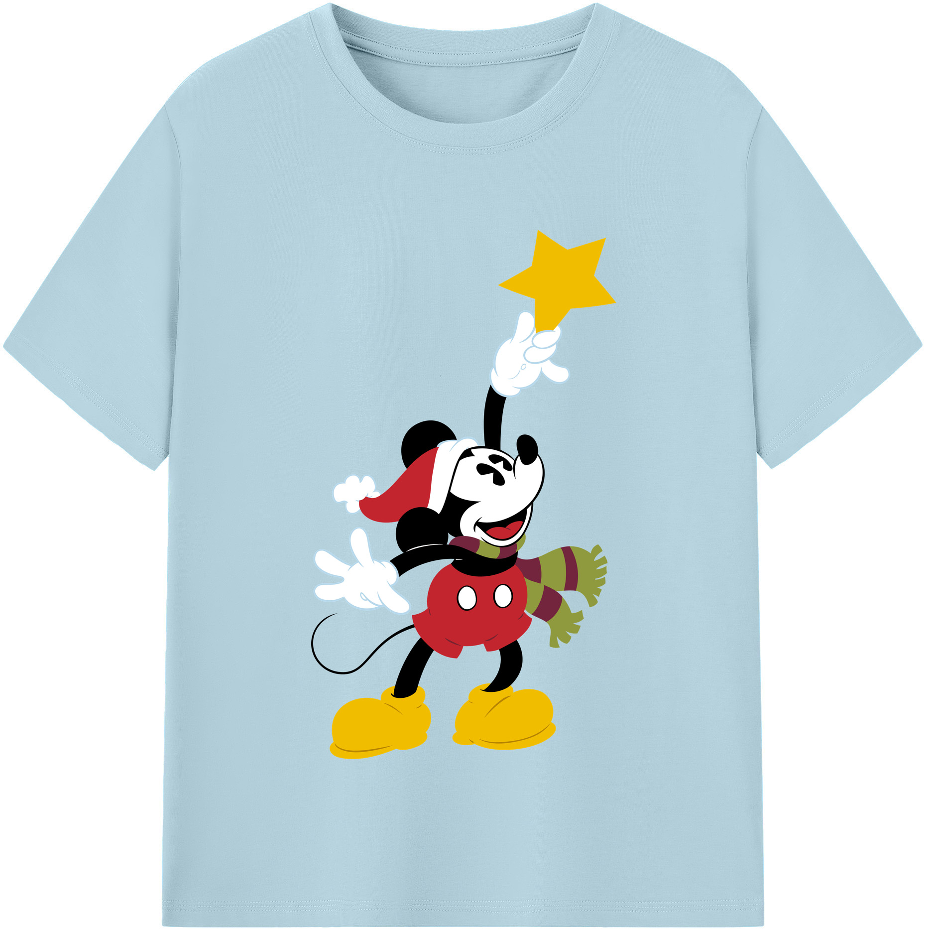 （画像用） ミッキーマウス Mickey Mouse 綿100％半袖Tシャツ（フロントプリント）